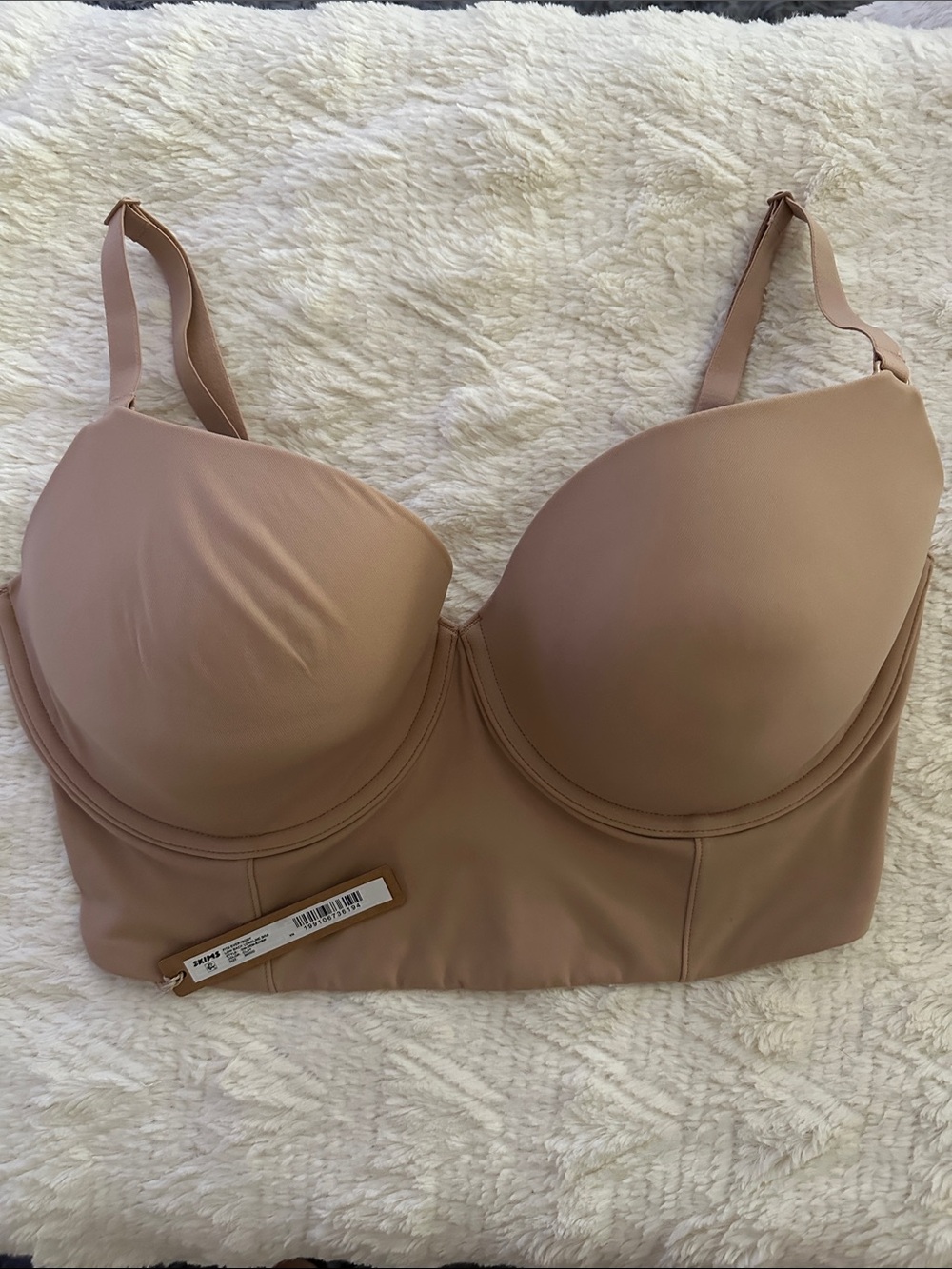 SKIMS Fits Everybody Low Back Longline Bra NWT